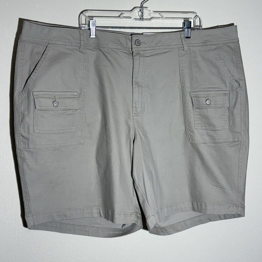 Womens Shorts‎ Plus Size 28W  Tan Hi-Rise Casual Denim C EST 1946